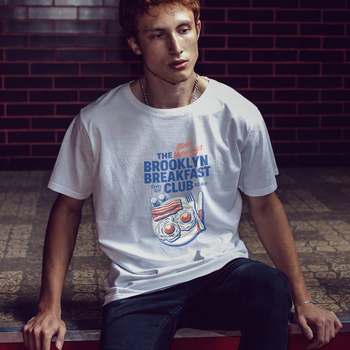 Brooklyn Breakfast Club Tee – Slow Mornings Edition for wholesale by GoboxPrintCo