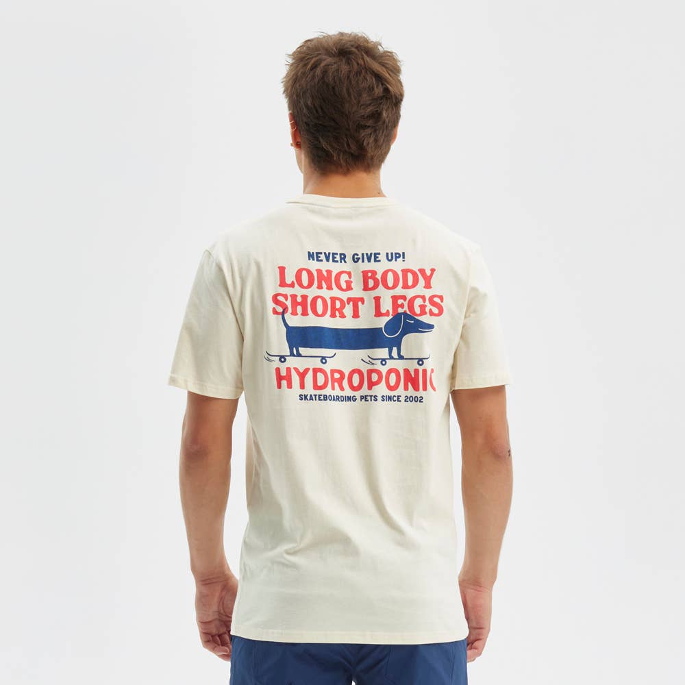 Hydroponic - Wholesale Screen Printed T-Shirt - Men's - Dachshund SS 01-Cream0