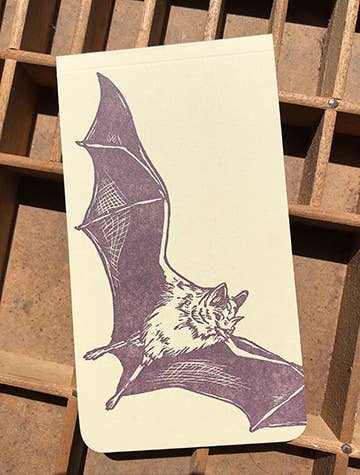Blackbird Letterpress - Wholesale Notepad - brown bat jotter notepad4