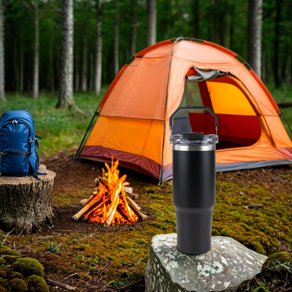 Hogg Outfitters – Engroshandel Thermokop – 30oz PULVERLAKERET TRI-SIP TERMOKOP - SORT1