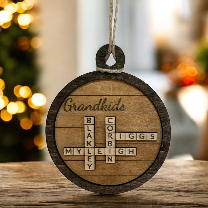 Personalized Scrabble Ornament
for wholesale by Oak And Iron Engraving