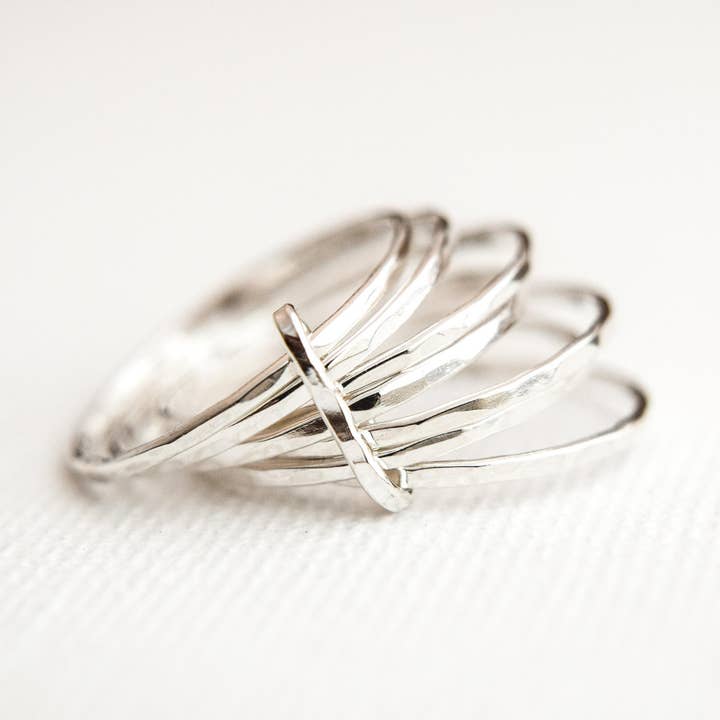 Skinny Stacking Set Silver for wholesale by MUKA studio