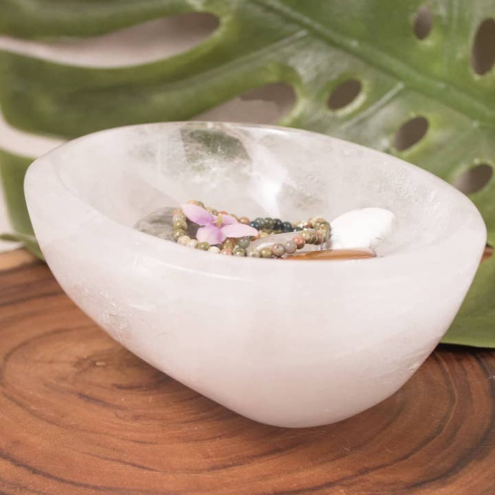 Tiny Rituals - Wholesale Decorative Plate/Dish/Bowl - Rare Clear Quartz Crystal Bowls - Large - 1 of a Kind8