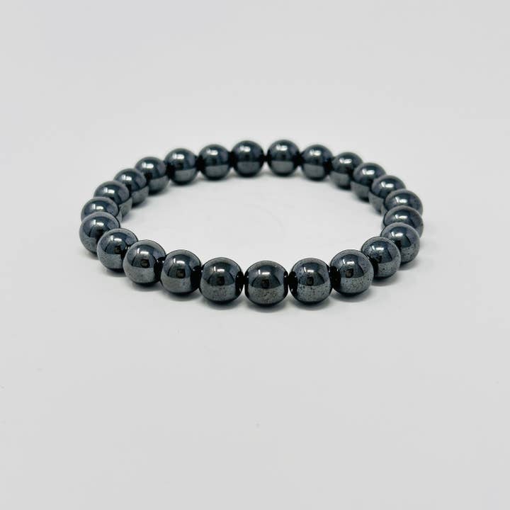 pulseira de pedras preciosas de hematite por atacado de RAW SPIRIT NYC