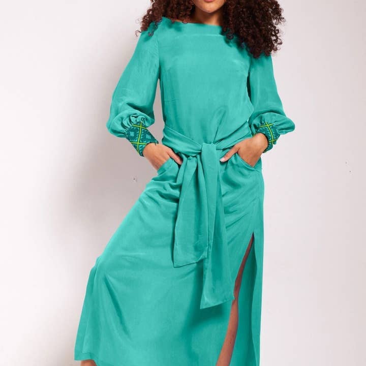Turquoise Dreams Chiapas Kaftan voor wholesale door Yomisma