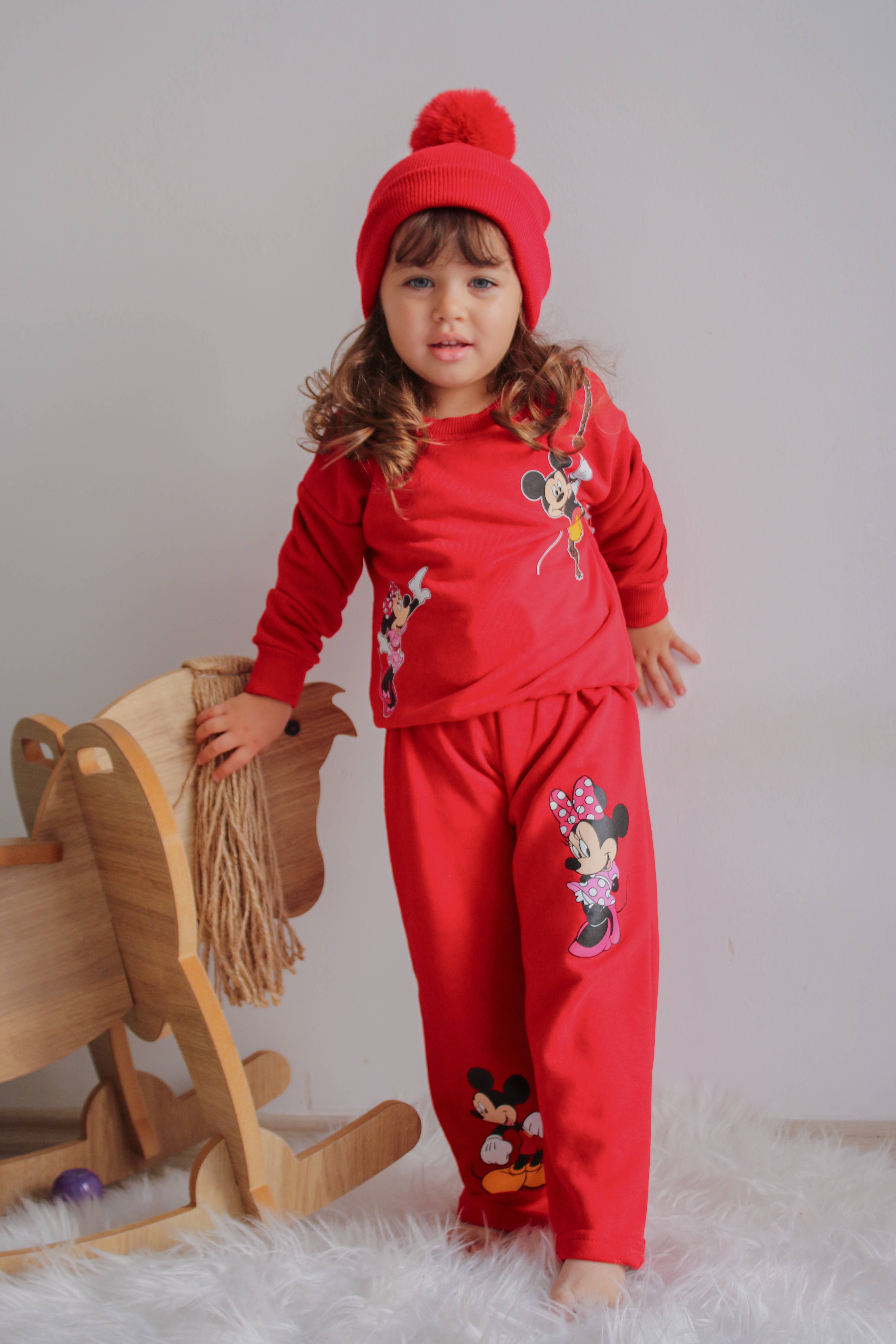 Himmelberg Baby – wholesale Mössa - Barn – Röd Singel Pom Pom Baby-/Barnmössa 0-8 år22