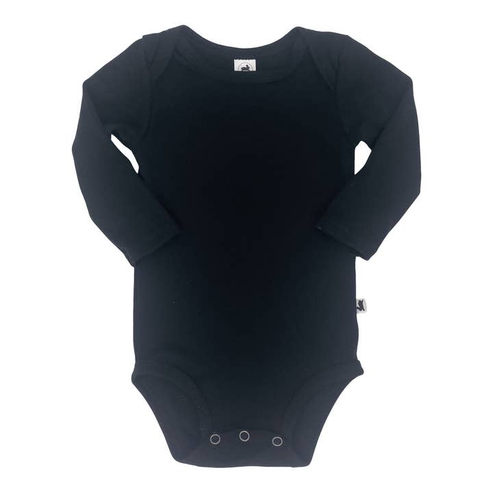 Combinaison bébé à manches longues | Noir pour la vente par Little & Lively
