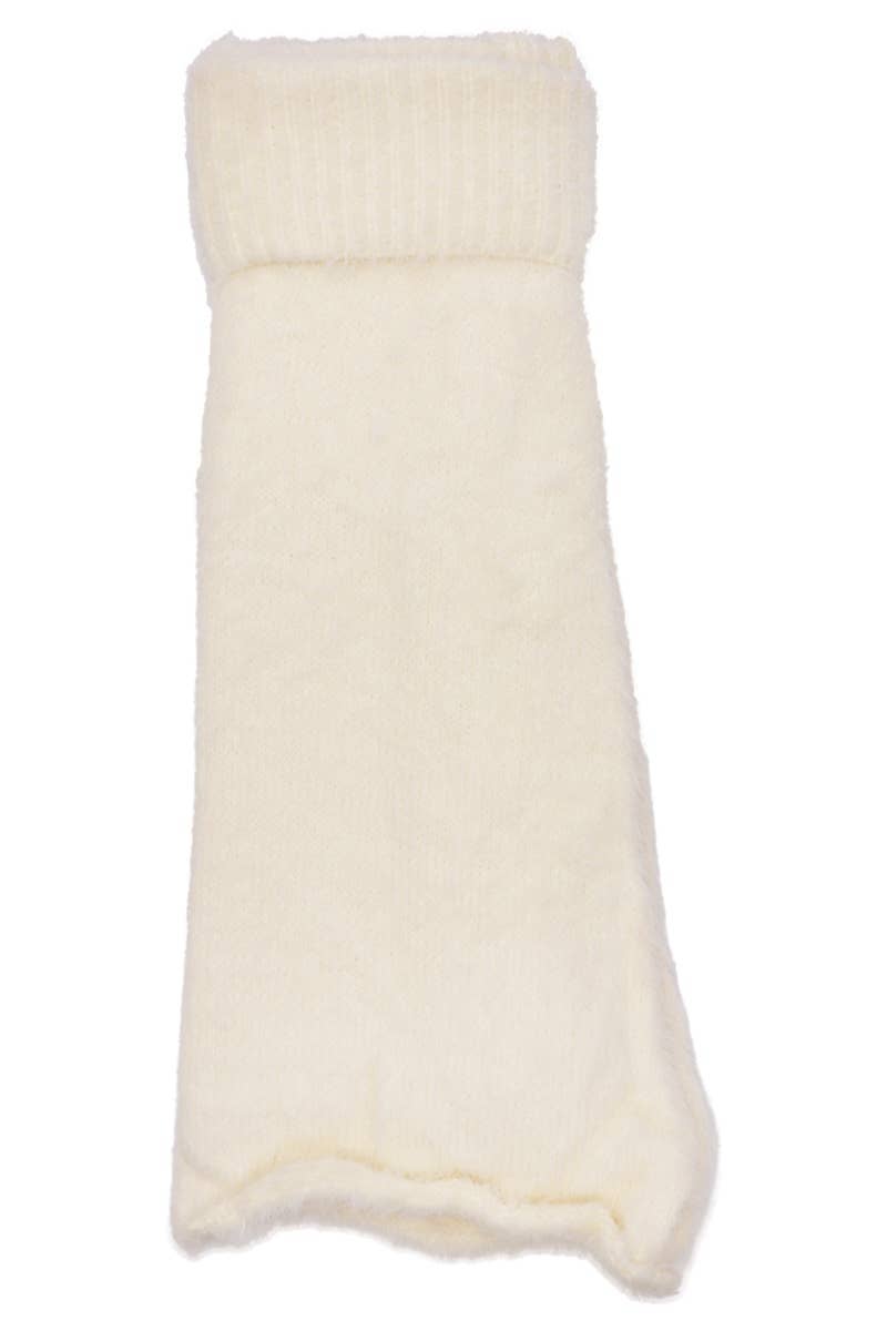 ASSORTED Fuzzy Flared Baggy Knitted Y2k Leg Warmers for wholesale on Faire7