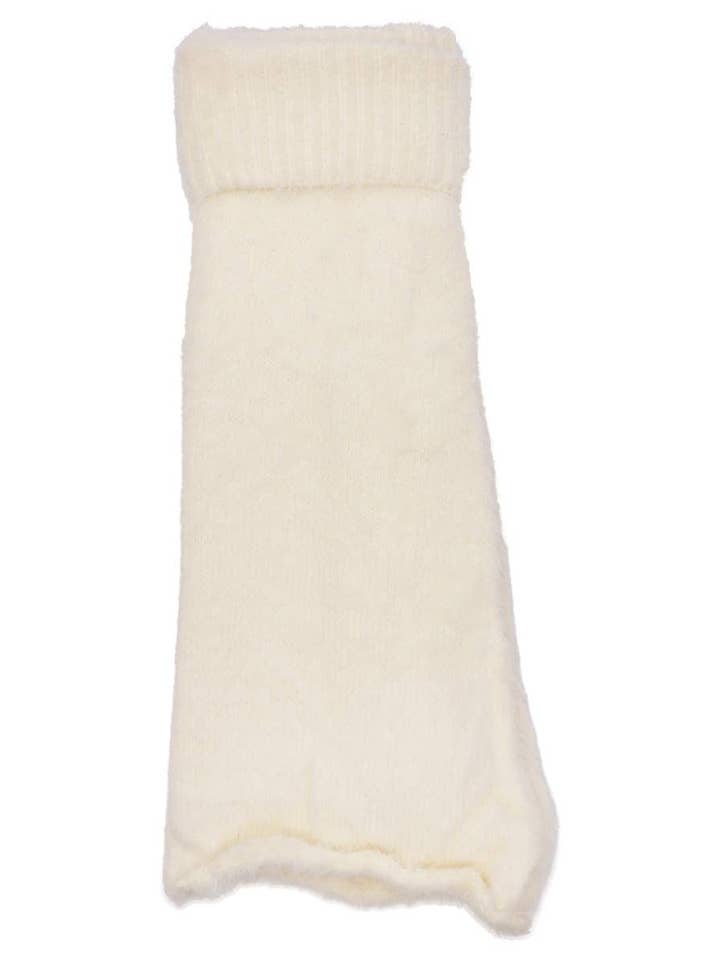 ASSORTED Fuzzy Flared Baggy Knitted Y2k Leg Warmers for wholesale on Faire7