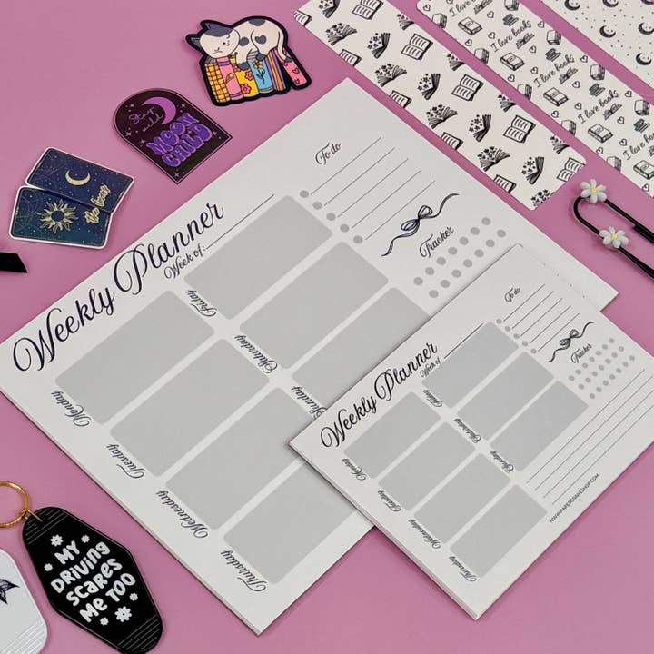 Black Bow Weekly Planner for wholesale by Paper Crane Shop