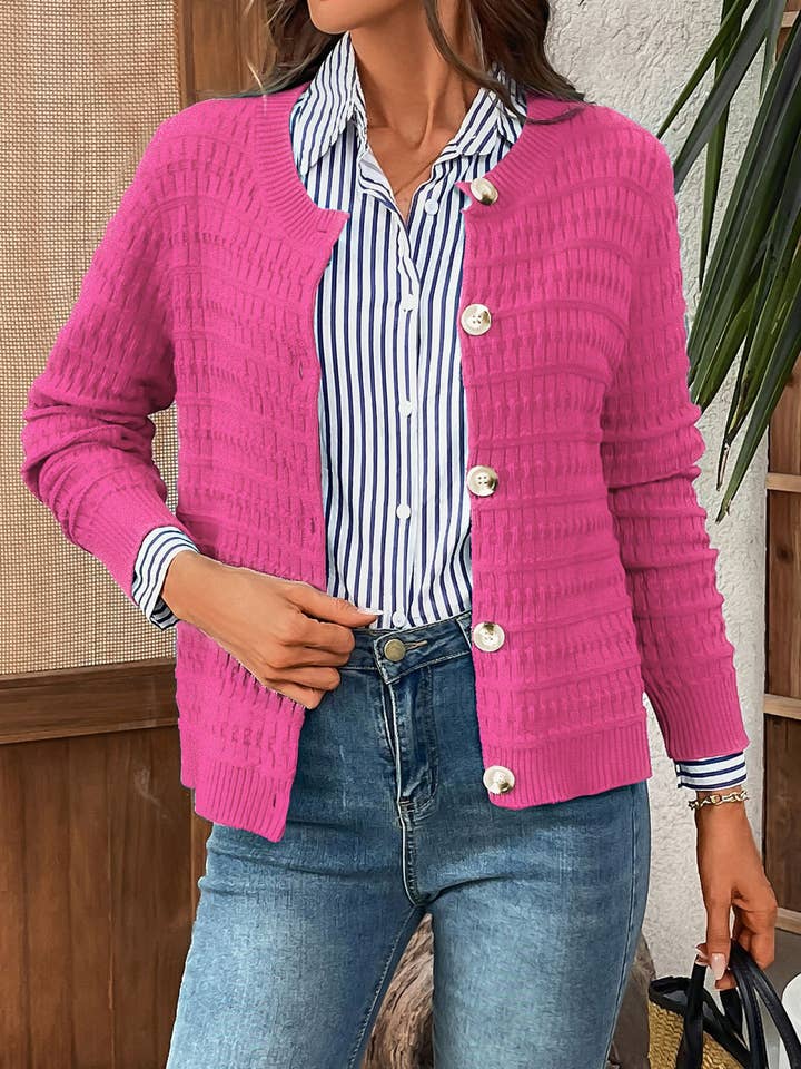 Lovesoft - Venta al por mayor Cárdigan - Mujer - Cárdigan de punto con botones para uso casual en la oficina18
