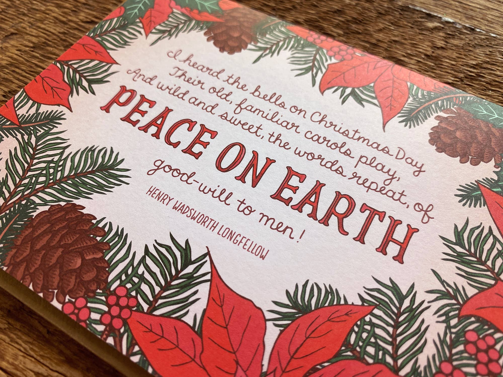 Noteworthy Paper & Press - Wholesale Christmas Card - Longfellow Quote Card3