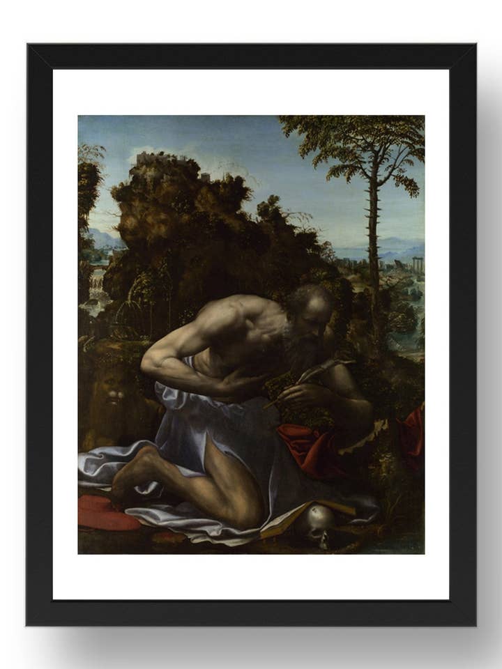 Sodoma: São Jerónimo em Penitência, Poster em Moldura 17x13" (A3) por atacado de PERIOD PRINTS