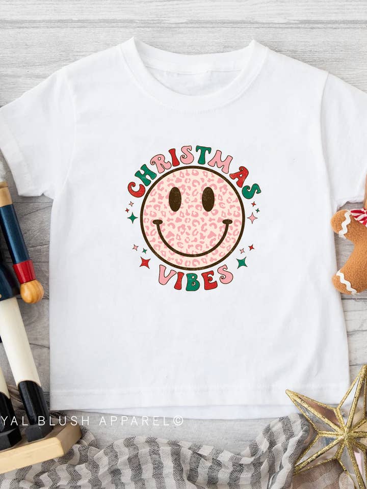 Youth Smiley Christmas Vibes Fullfärgsöverföring för wholesale av RBA Transfers