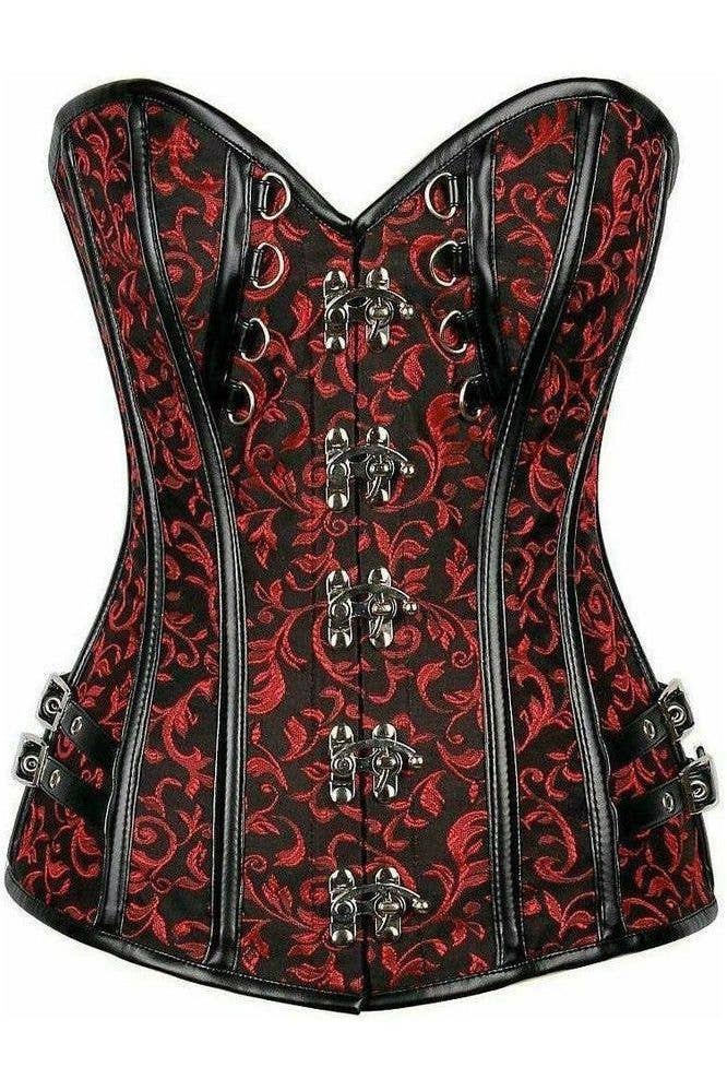 Daisy Corsets - Wholesale Corset - Women's - Top Drawer Brocade & Faux Leather Steel Boned Corset0