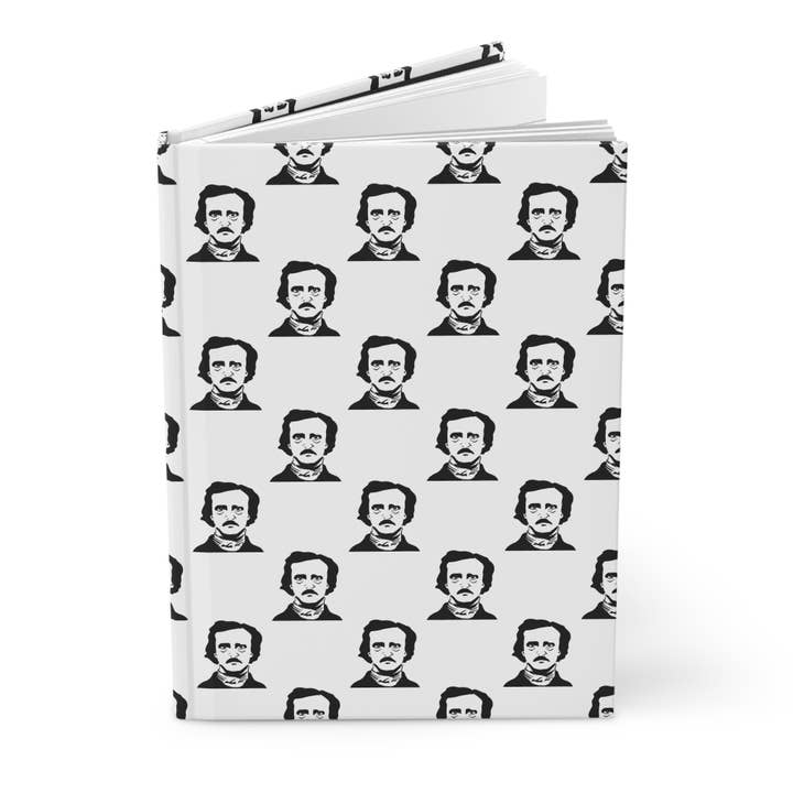 Hardcover Journal - Edgar Allan Poe (White) for wholesale by hawk+key