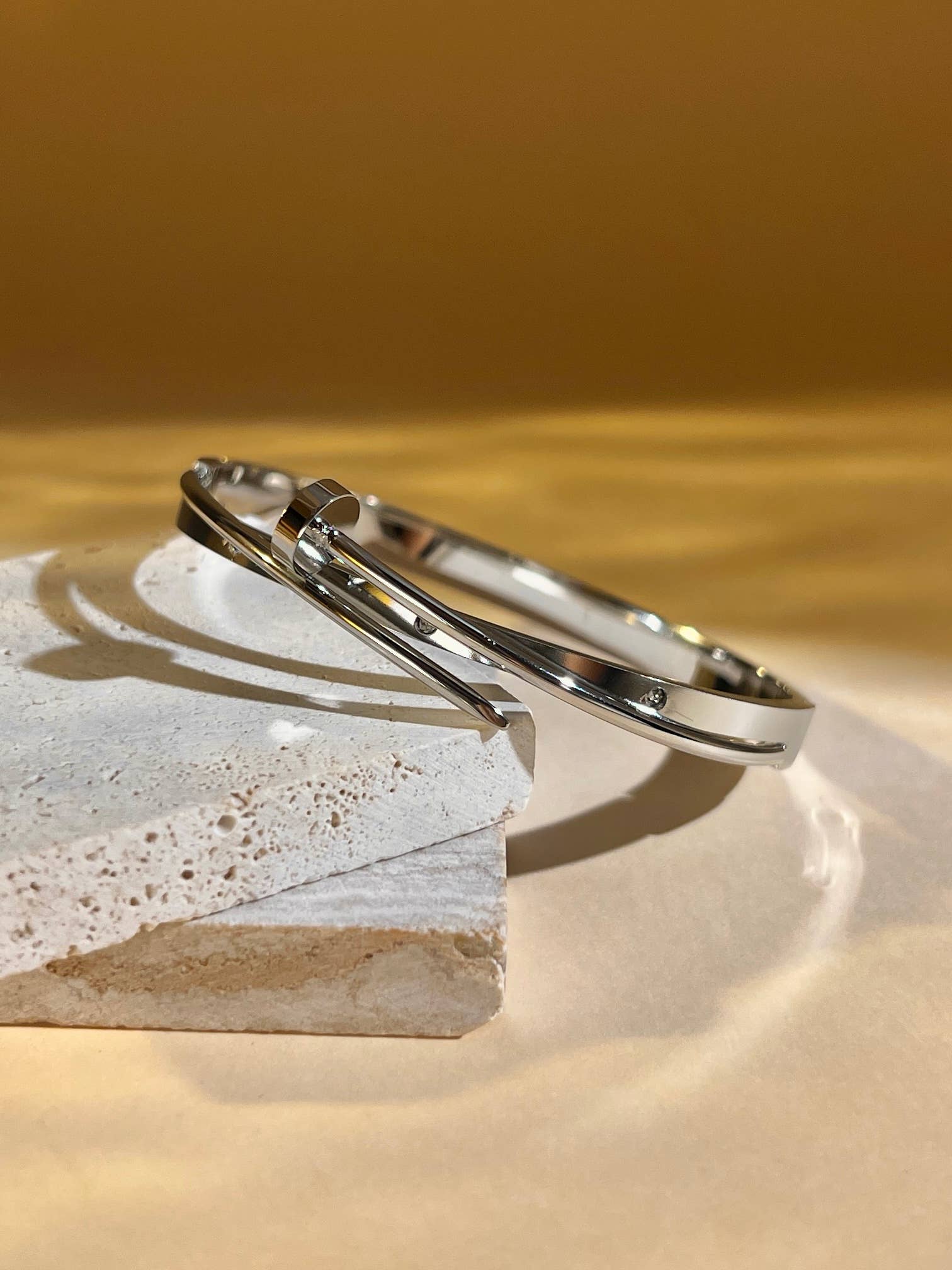 COSMOS - Wholesale Cuff Bracelet - Cuff Bangle Bracelet with Nail Design in Stainless Steel4