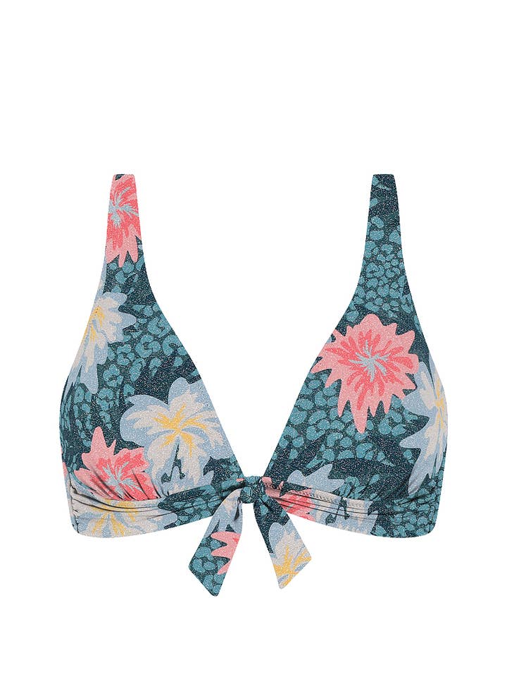 Triangle bikini top-Jungle Flare Lurex for wholesale by Chlamys Varia by MrMiss Studio