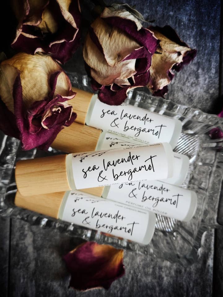 Sea Lavender & Bergamot Perfume Roller for wholesale by Camp Candles