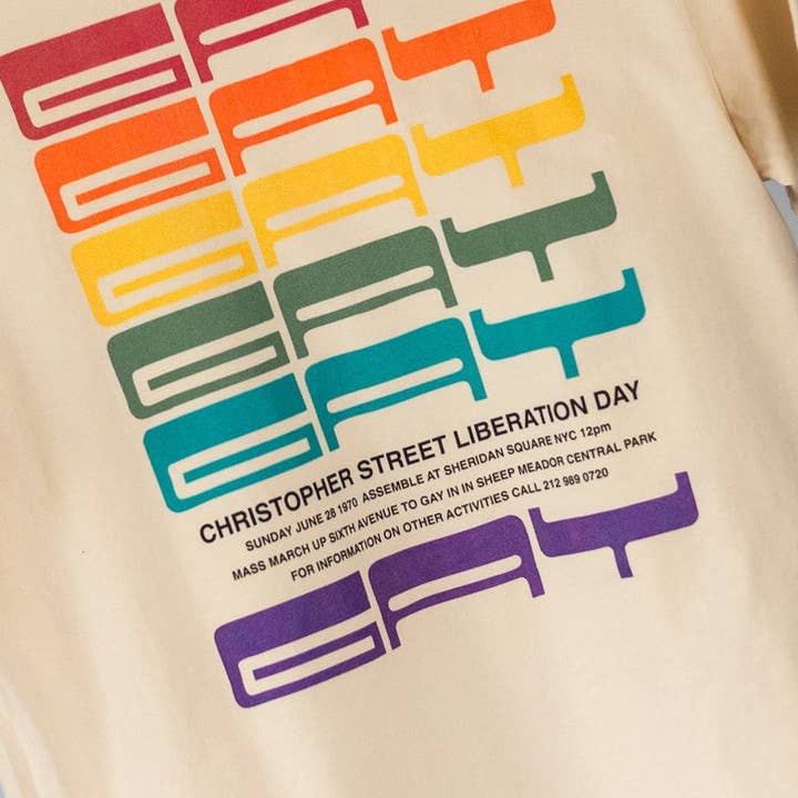 1970 Gay Liberation First March Poster Unisex T-Shirt for wholesale by Gay Pride Apparel