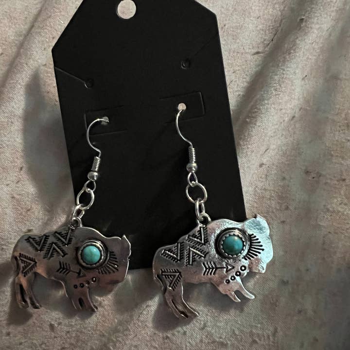 Western Buffalo oorbellen voor wholesale door Little Monsters Boutique