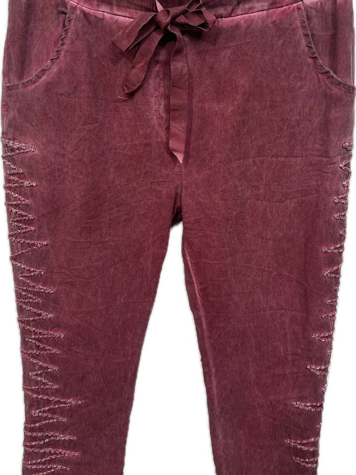 Pantaloni a Zigzag con Paillettes per la vendita all'ingrosso da parte di Marisima by Urban Mangoz