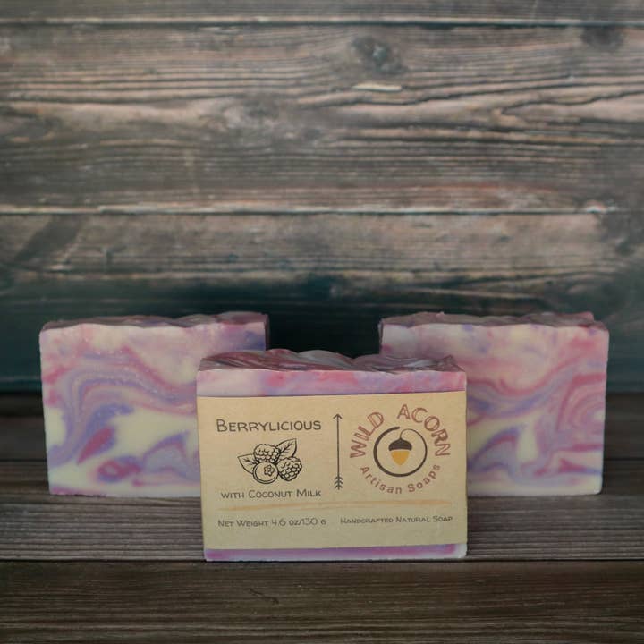 Wild Acorn Artisan Soaps LLC - Wholesale Bar Soap - Berrylicious Soap with Coconut Milk2