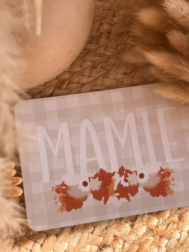 Mormorskort, blommigt rutigt kort (mormors dag) för wholesale av Milina Designs