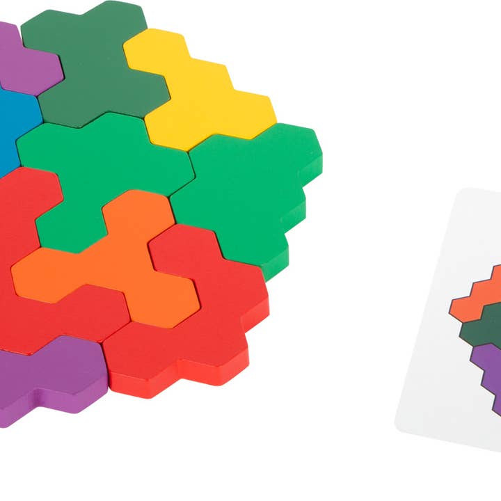 small foot – Puzzle - Crianças por atacado – Jogo educativo em madeira puzzle hexágon | brinquedo educativo | madeira