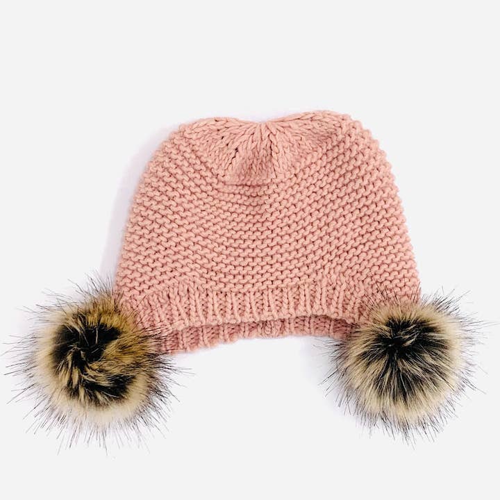 MILANO AMOUR - Wholesale Beanie - Women's - WINTER HAT CAPPELLO CUFFIA DOUBLE PON-PON15