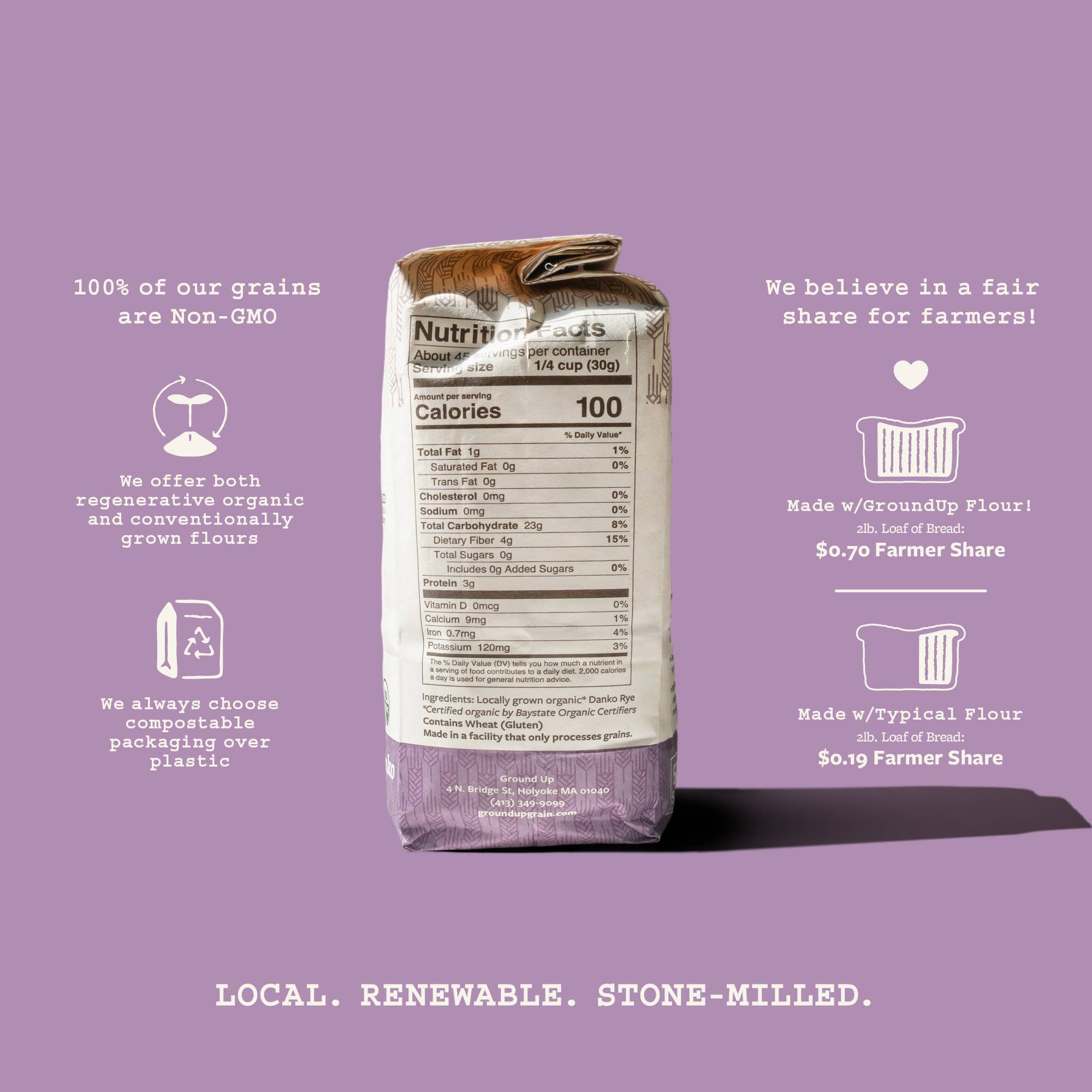 Ground Up - Wholesale Flour - Organic Light Rye Flour1