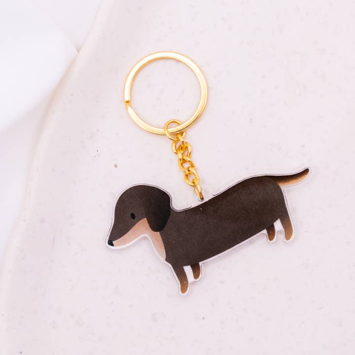 Tilda&Theo - Venta al por mayor Llavero - Unisex - Llavero para perro Dachshund, acrílico, regalo, raza de perro