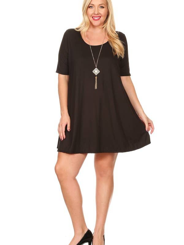 Vestido oscilante cepillado sólido para venta al por mayor de VIBE Apparel Co