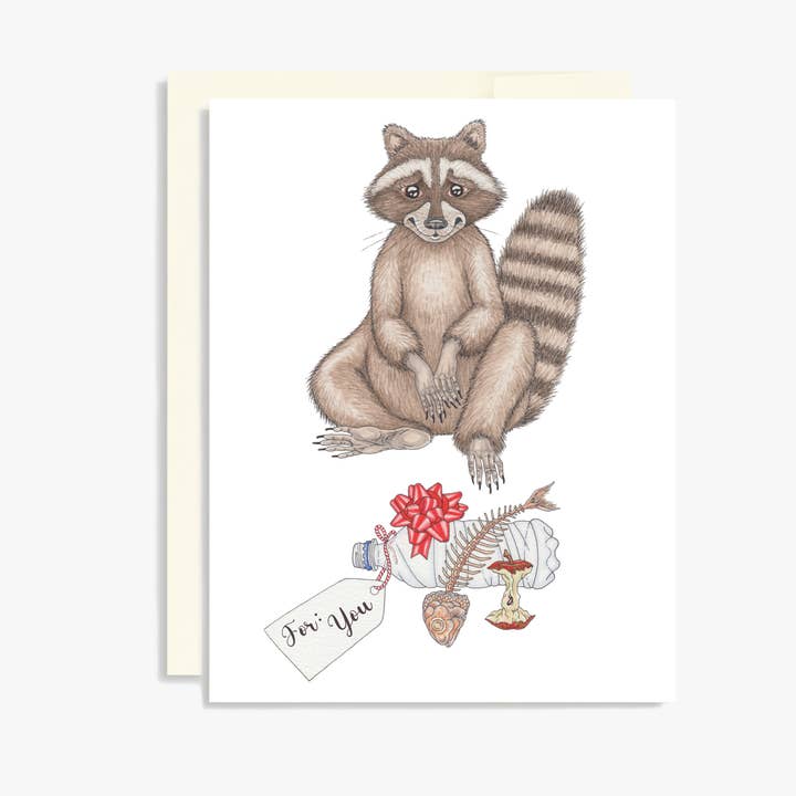 Raccoon Gifting Card for wholesale by Keepsake Studio