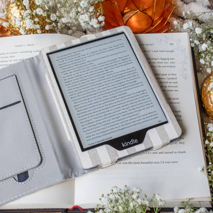 Meaggie Moos - Wholesale Book Cover - Kindle Case | Tan Stripes 2