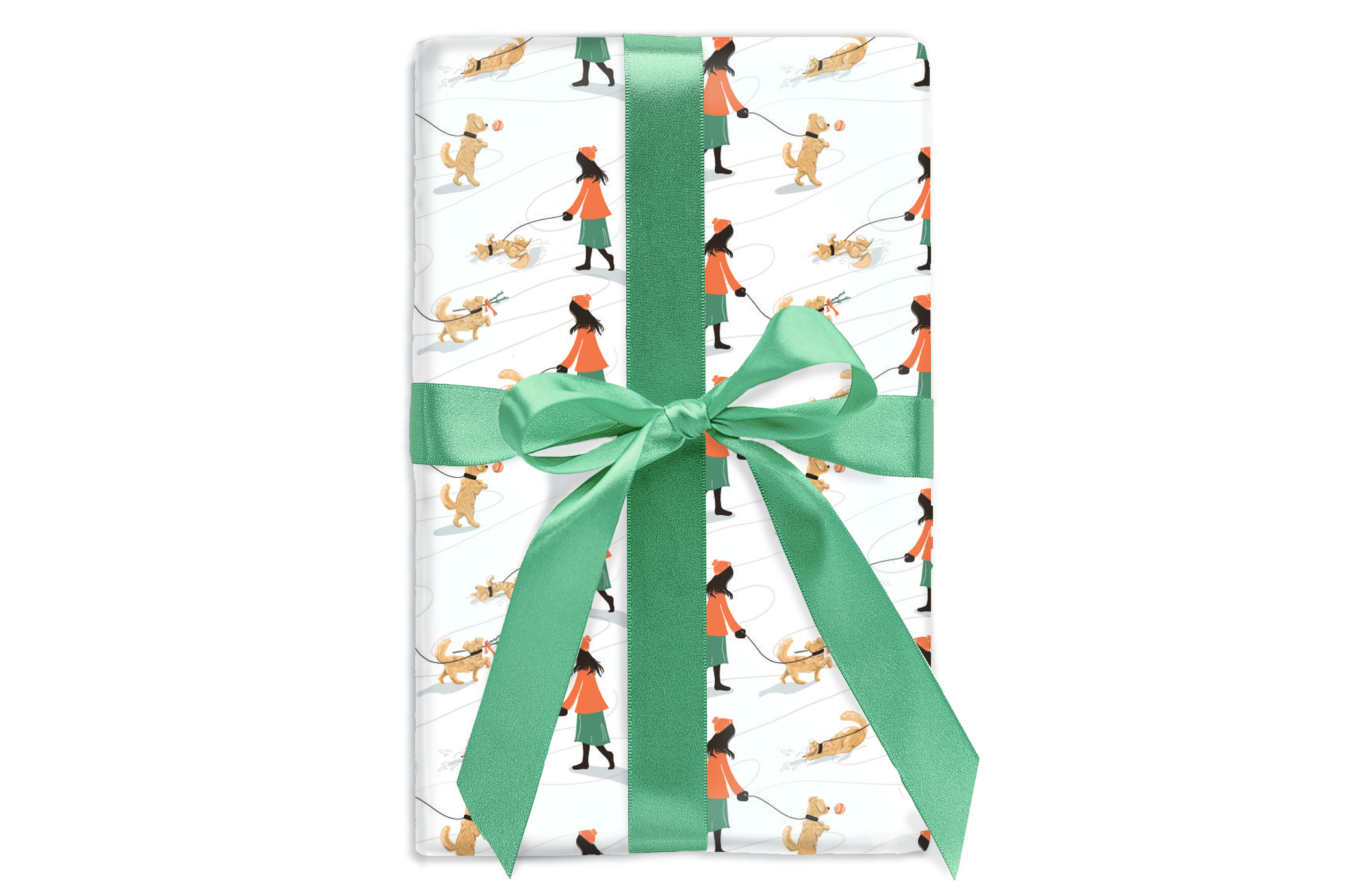 Good Juju Ink – Engroshandel Indpakningspapir – Roll - Snowy Hund Gang Gavepakke0