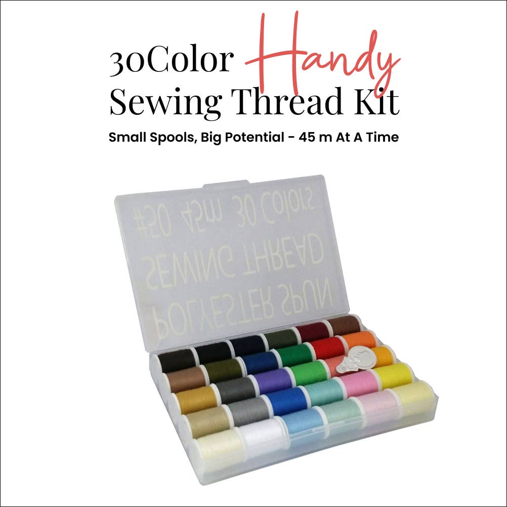LEONIS SHIRTS & FAVORITES - Wholesale Thread - 30 Color Handy Polyester Sewing Threads 45 m (50 yds)7