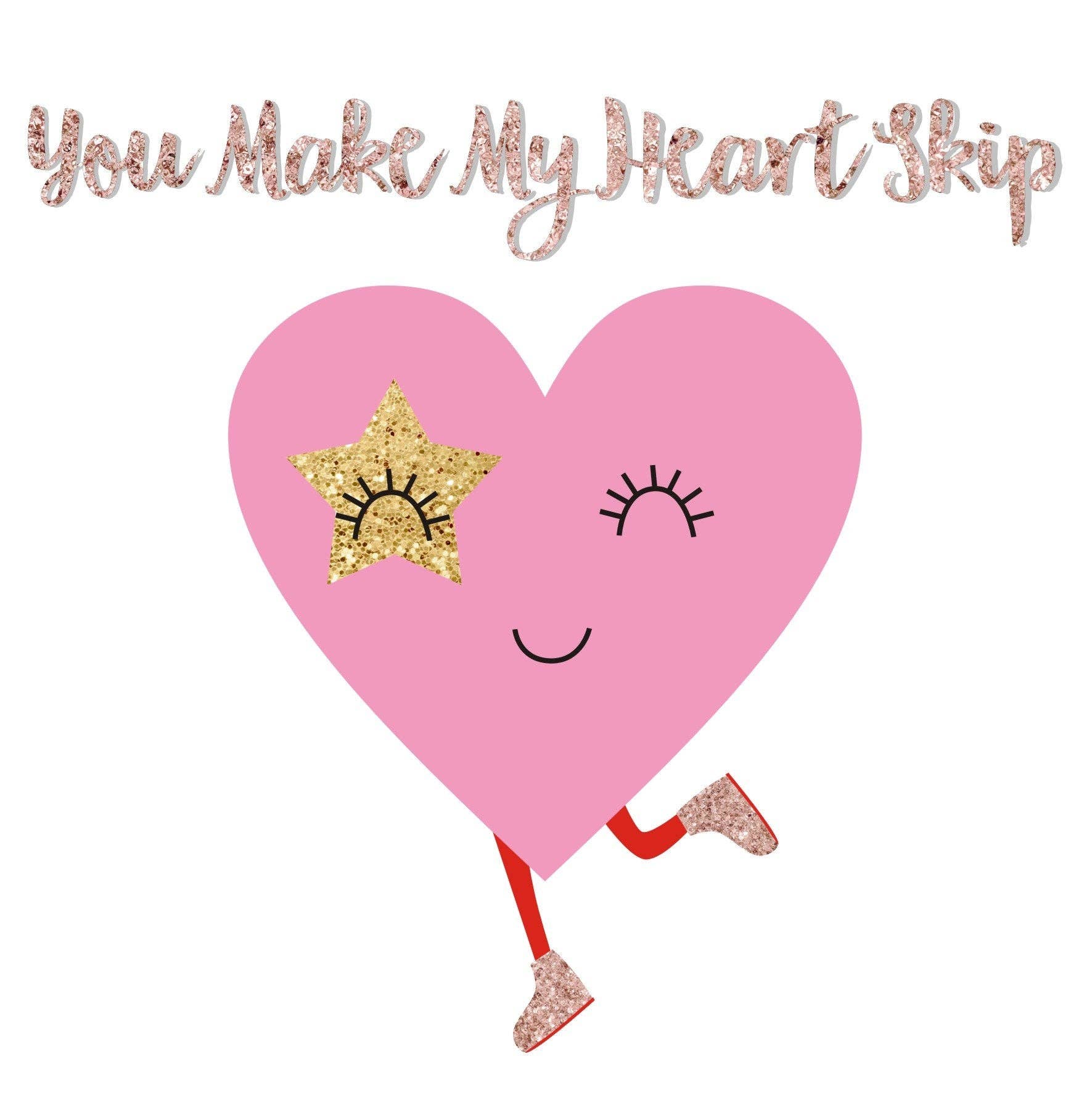 Claire Giles Ltd – wholesale Valentine's Day card – Valentine's Day Card, Love Heart, You Make My Heart Skip1