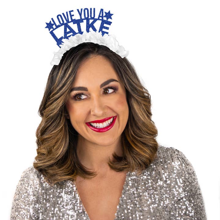 Festive Gal - Wholesale Party Hat/Crown - Love You Latke Hanukkah Party Crown1