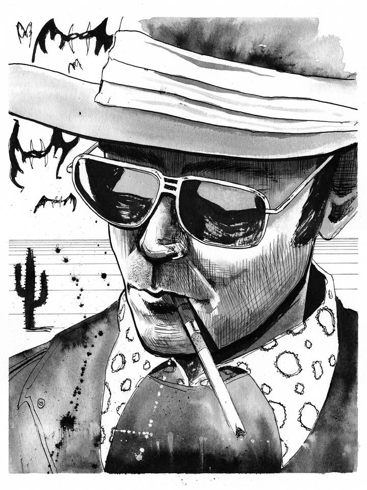 Afdruk (8,5x11) - Hunter S. Thompson voor wholesale door Ryan Stanley Artwork