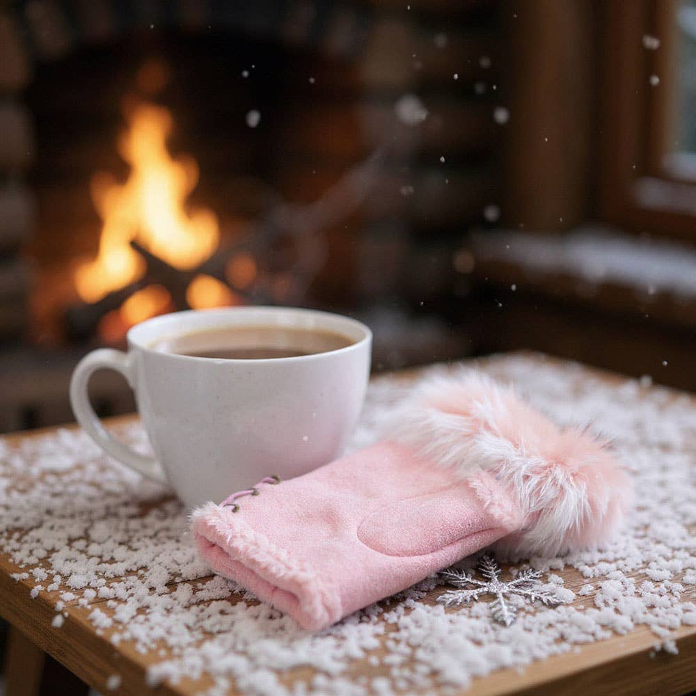 Sensibling Corp. - Wholesale Handschoenen - Dames - Tweegekleurde Vachtomrande Vingerloze Handschoenen18