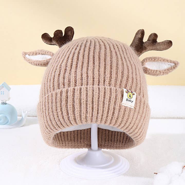 ACCITY - Wholesale Beanie - Kids - CHRISTMAS DEER LABEL CHILDREN'S KNITTED HAT_CWAH1752