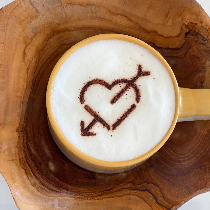 moon + magnolia - Vente Pochoir - Love Struck//Pochoir à café//Latte Art2