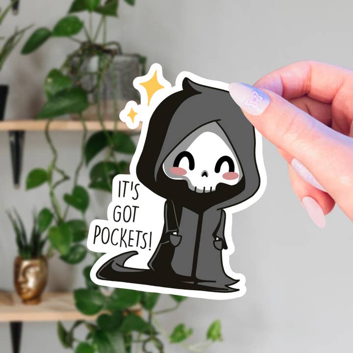 Living Noir - Wholesale Sticker - Kawaii Grim Reaper Sticker