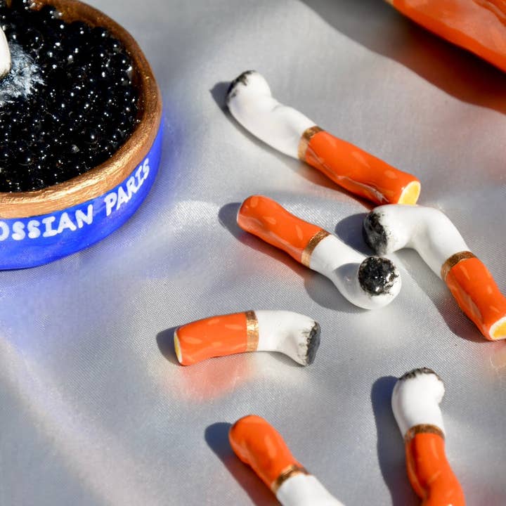 House of Savage - Wholesale Decorative Tabletop Object - CERAMIC CIGARETTES - SET OF THREE