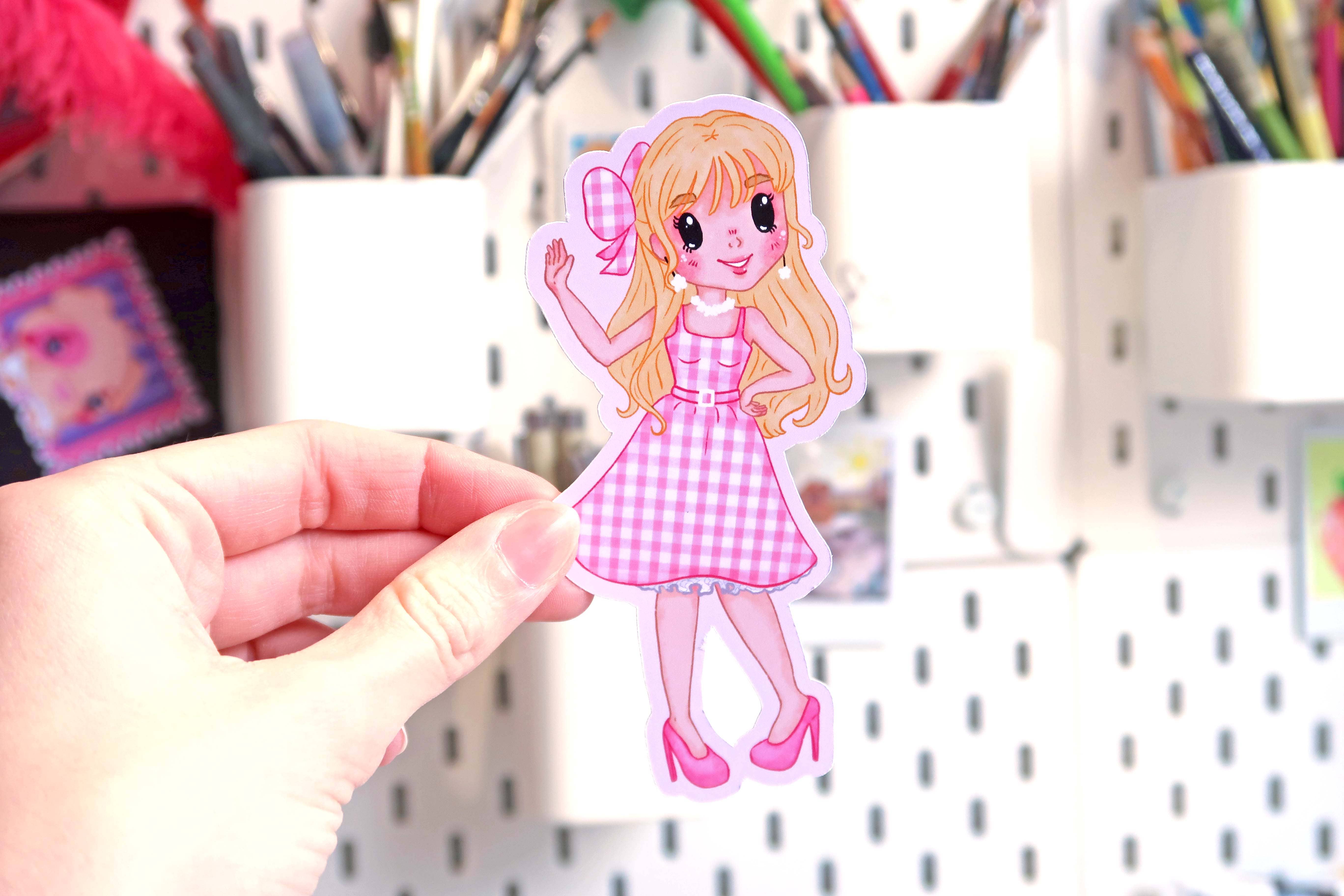Pollygone Illustration – wholesale Sticker – Barbie Sticker1