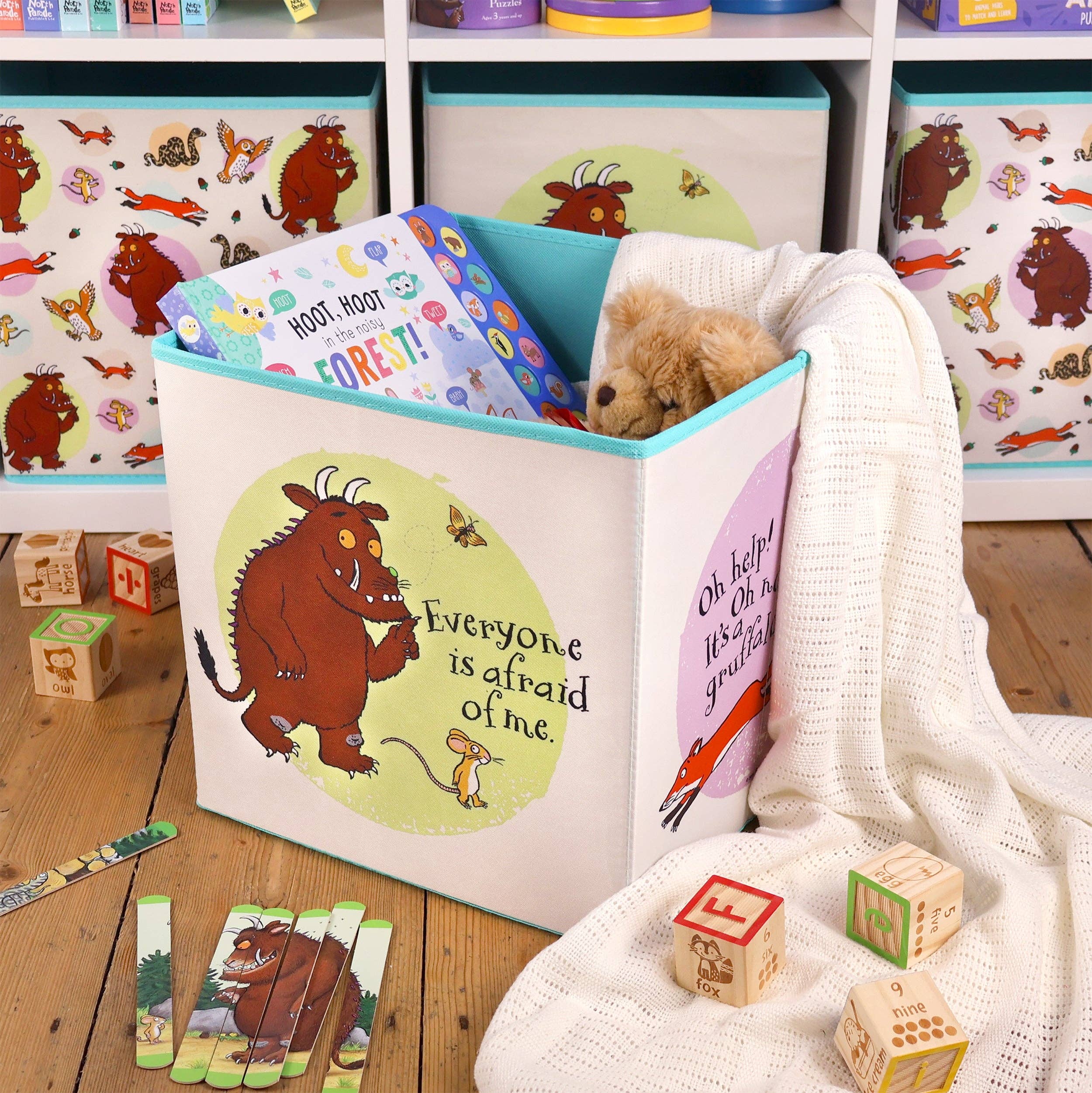 Robert Frederick Ltd - Wholesale Storage Bin - The Gruffalo Fabric Storage Cubes – Pack of Two3
