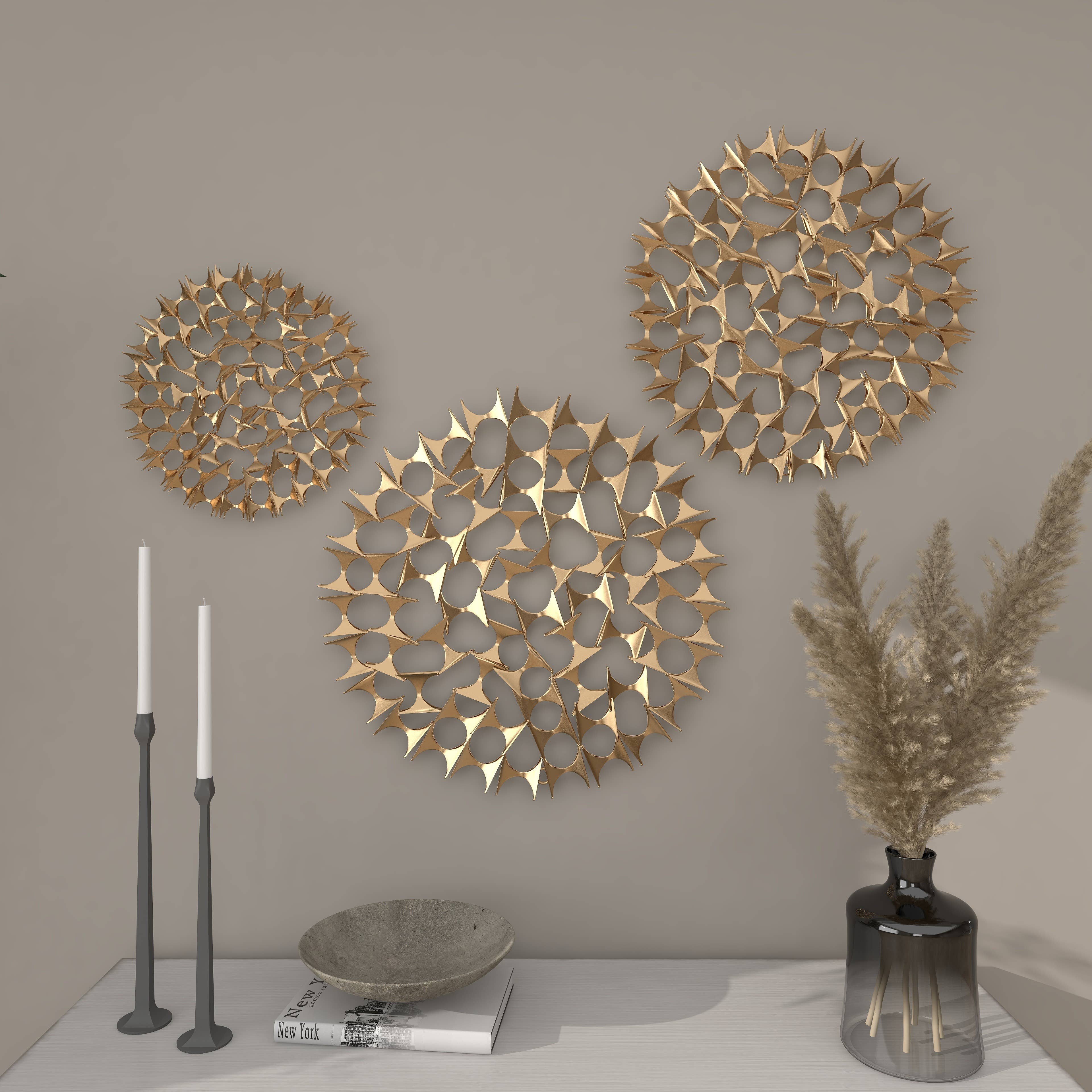 Deco Marché - Wholesale Wall Art Set - Modern Gold Metal Wall Decor Set7