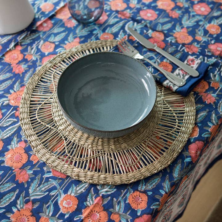 Kapda Casa - Wholesale Tablecloth - Flor Naranja: Mantel de Mesa Rectangular | 150 x 230 cm2