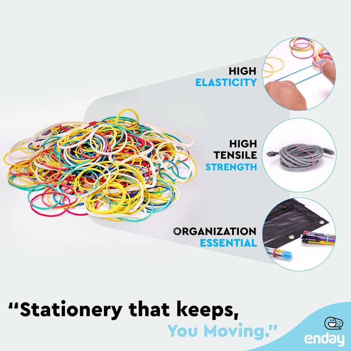enday - Wholesale Classic Toy - Kids - Assorted Colors And Sizes Rubber Bands (227g/0.5 lbs)1